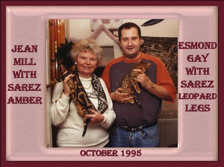 Esmond Gay and Jean Mill with Sarez Bengal CatsAmber and Sarez Leopard Legs